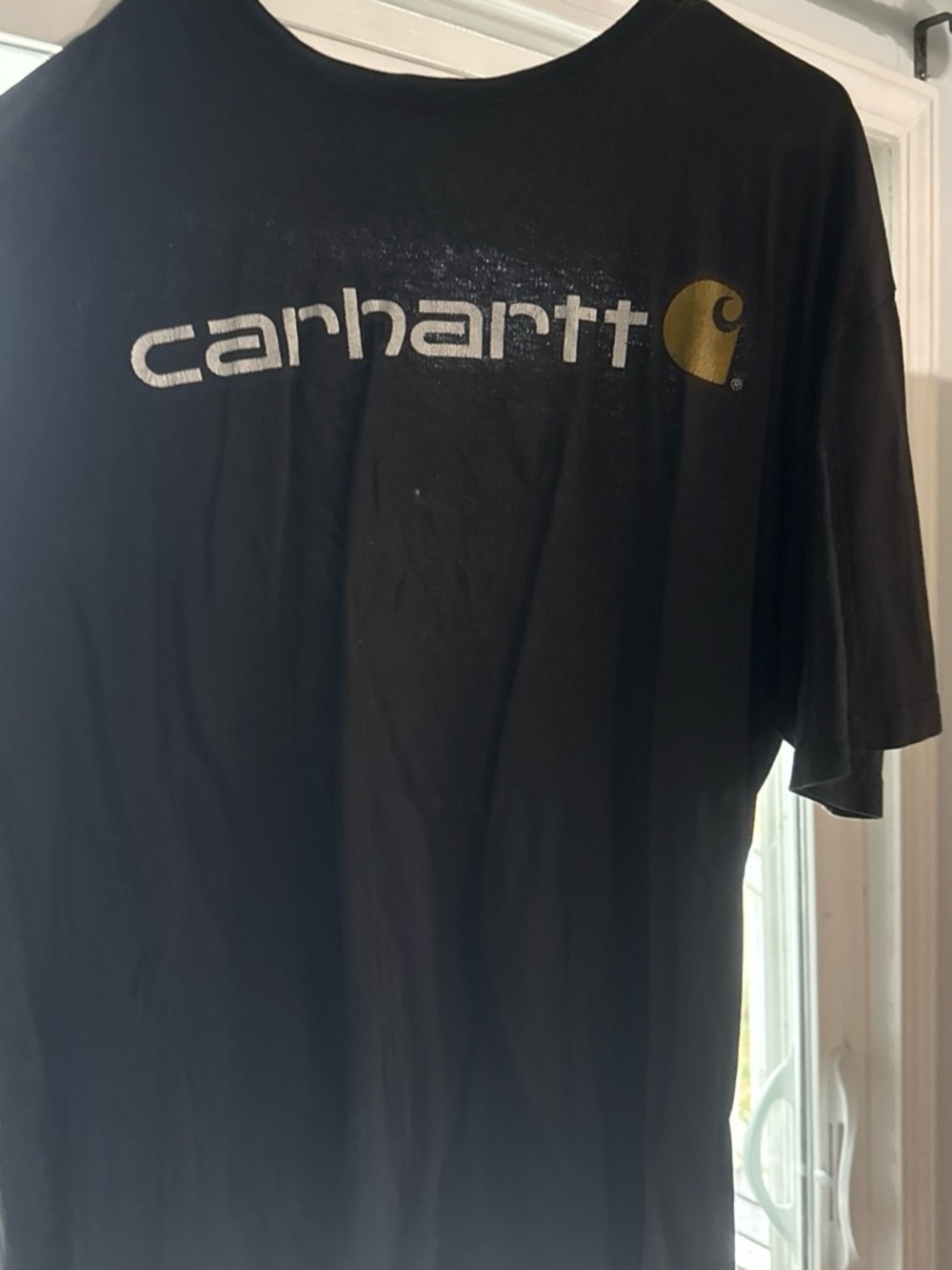 Carhartt Black Short-Sleeve Tee with Gold Logo